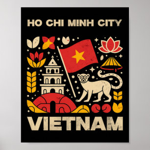 Ho Chi Minh City Vietnam Souvenir Ho Chi Minh City Poster