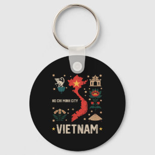 Ho Chi Minh City Vietnam Vacation Matching Family Keychain