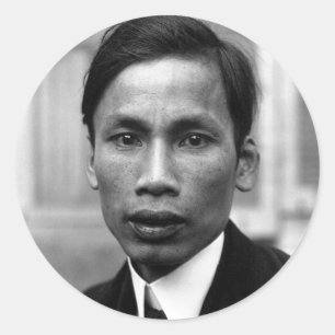 Ho Chi Minh Nguyen Ai Quoc Portrait 1921 Classic Round Sticker