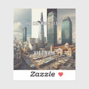 Ho Chi Minh-Ville Viêt Nam Sticker en vinyle de 3 