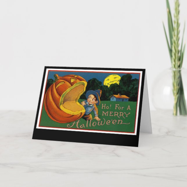 Ho! for  a Merry Halloween Card (Front)