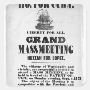 Ho, for Cuba Square Sticker