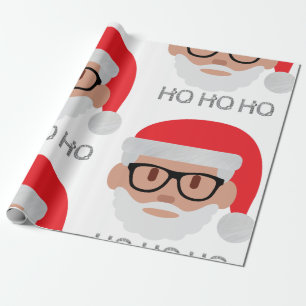 ho hipster santa wrapping paper