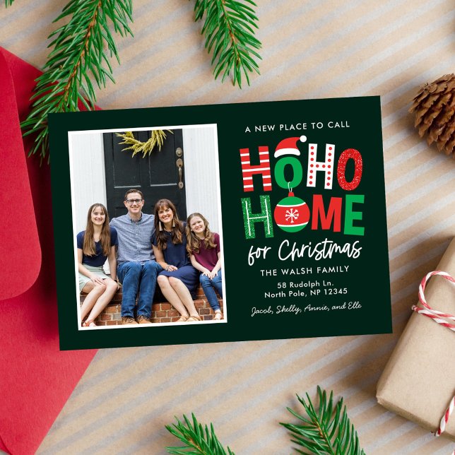 Ho Ho Accueil Carte de Noël Faire-part de déménage (Créateur téléchargé)