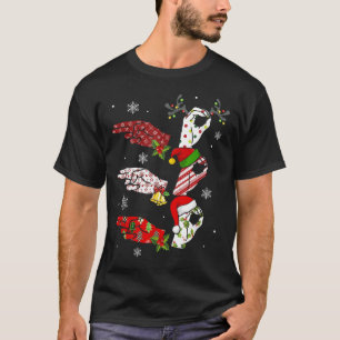 Ho Ho Asl Sign Language Deaf Pride Family Pajamas  T-Shirt