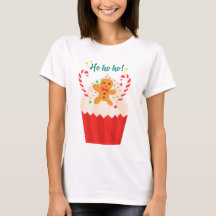 Ho Ho Cookie design T-shirt in White