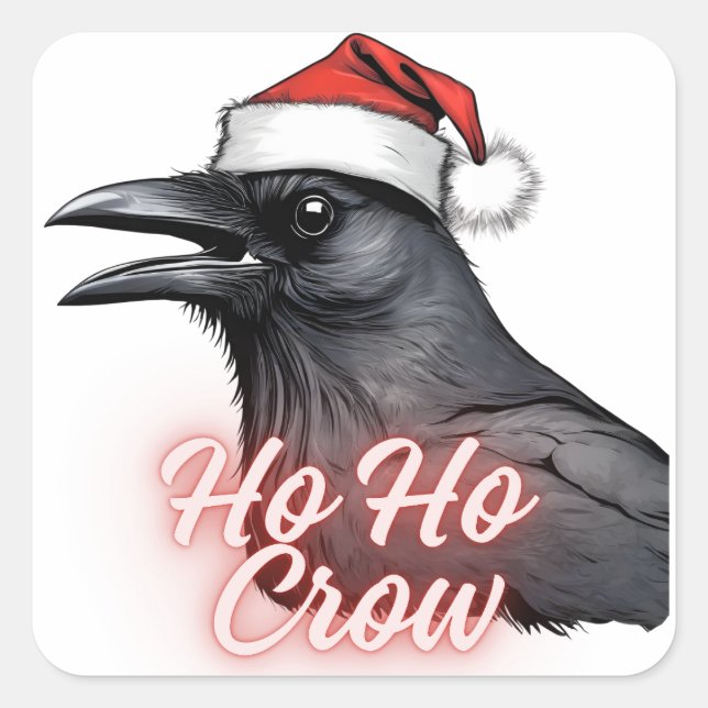 Ho Ho Crow Stickers Crow Christmas (Devant)