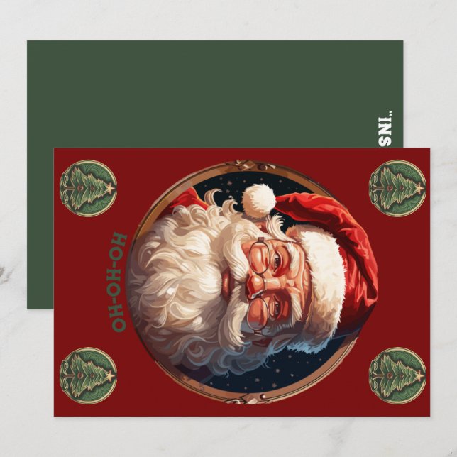 Ho Ho Happiness Holiday Card (Front/Back)
