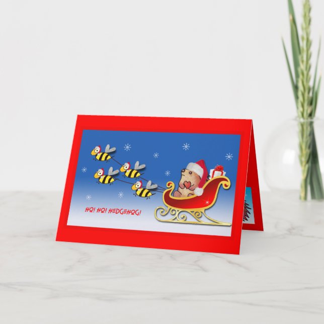 HO ! HO ! HÉRISSON ! Carte de voeux (Devant)