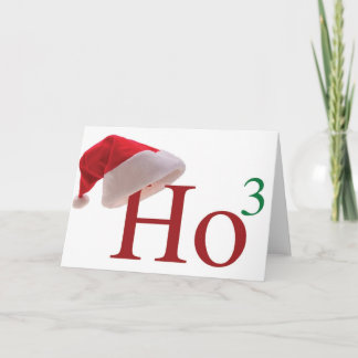 Ho Ho Ho 3 Merry Christmas to the 3rd power Holiday Card