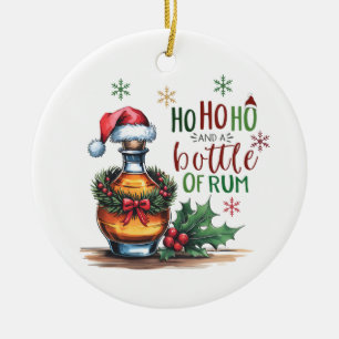 Ho Ho Ho And A Bottle Of Rum Ornament