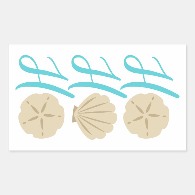 Ho Ho Ho Beach Christmas Sand Dollar and Shell Sticker (Front)