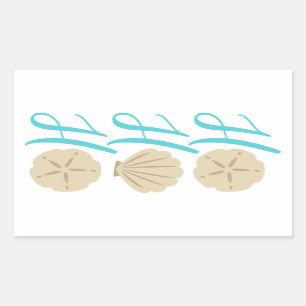 Ho Ho Ho Beach Christmas Sand Dollar and Shell Sticker