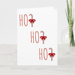 HO HO HO carte de vacances de sucre de canne