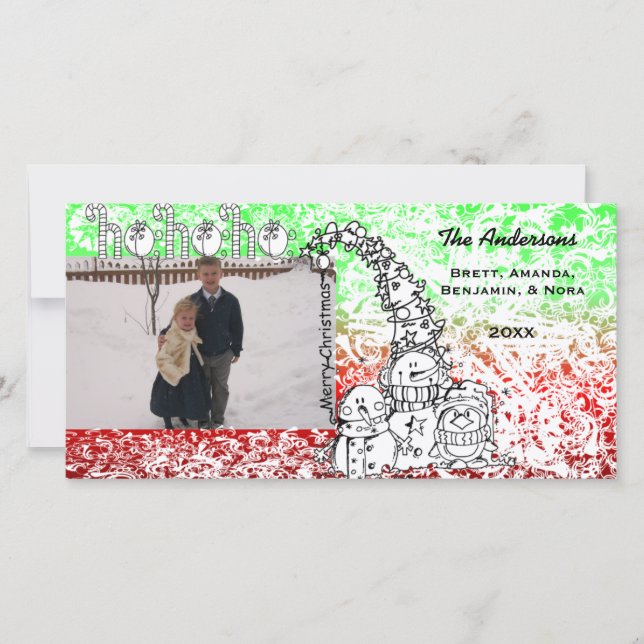 Ho Ho Ho Carte photo de vacances (Devant)