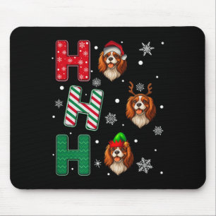 Ho Ho Ho Cavalier King Charles Spaniel Dog Santa E Mouse Pad