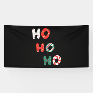 Ho Ho Ho Christmas 4x8 Vinyl Banner