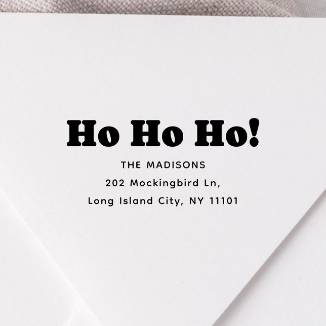 Ho Ho Ho Christmas Address Rubber Stamp (Creator Uploaded)