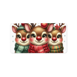 Ho Ho Ho Christmas Card Label