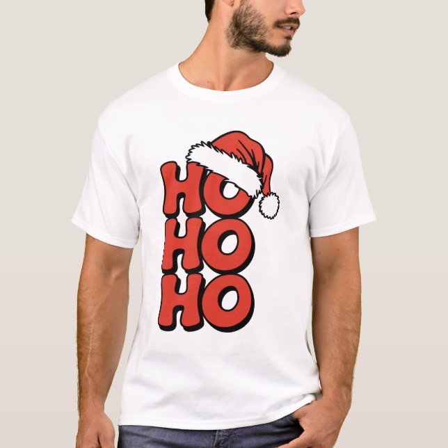 Ho Ho Ho Christmas Cheer T-shirt - Fêtes Parfaites (Devant)