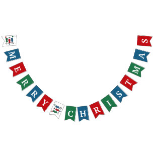 Ho-Ho-Ho Christmas design Bunting Flags