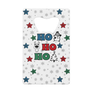 Ho-Ho-Ho Christmas design Credit Card Bottle Opener