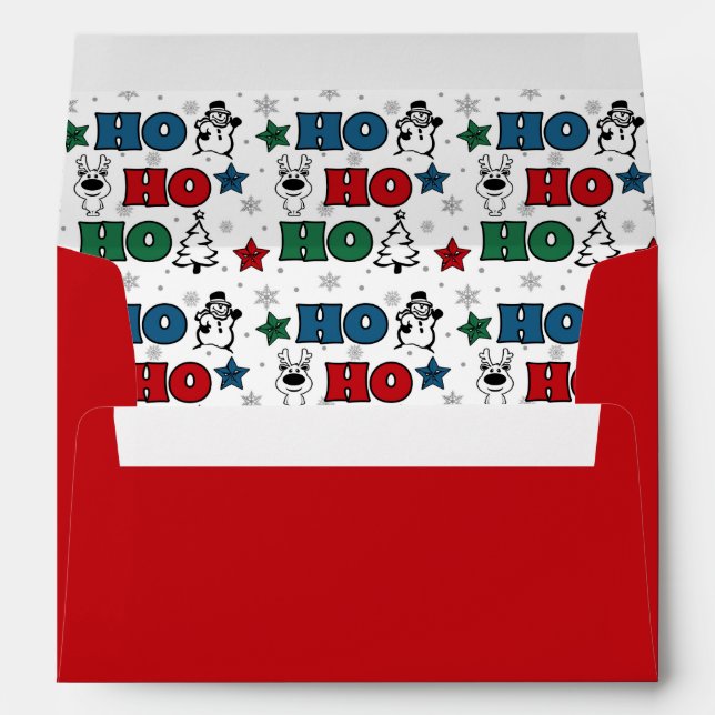 Ho-Ho-Ho Christmas design Envelopes (Back (Bottom))