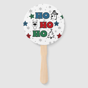 Ho-Ho-Ho Christmas design Hand Fan