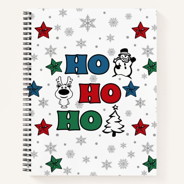Ho-Ho-Ho Christmas design Notebook (Front)