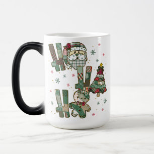Ho Ho Ho Christmas Festive Patchwork Magic Mug