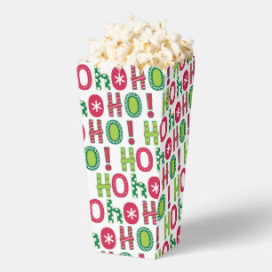 Ho Ho Ho Christmas Fun Modern Red Green Pattern Favor Box