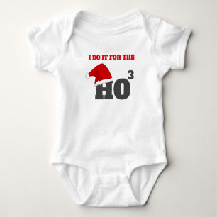 Ho Ho Ho Christmas Funny Text Holiday Gift Baby Bodysuit