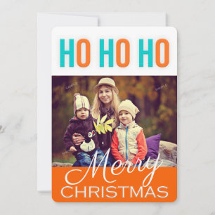 HO HO HO Christmas Greetings Photo Card