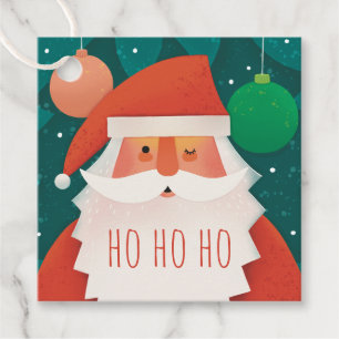 Ho Ho Ho. Christmas holiday funny Santa Claus Favour Tags