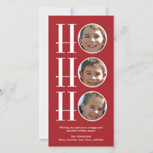 Ho Ho Ho - Christmas/Holiday Photo Card