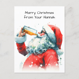 HO HO HO Christmas Holiday Postcard