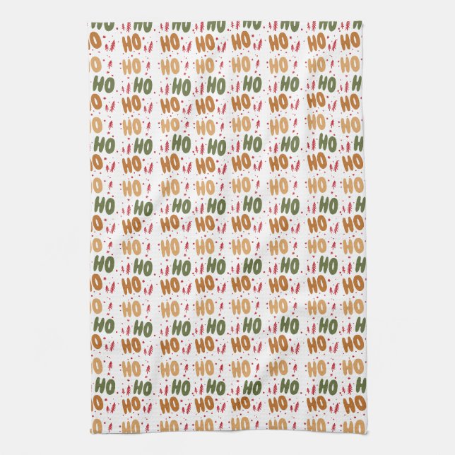 Ho Ho Ho christmas Kitchen Towel (Vertical)