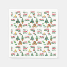 HO HO HO Christmas paper napkins for party