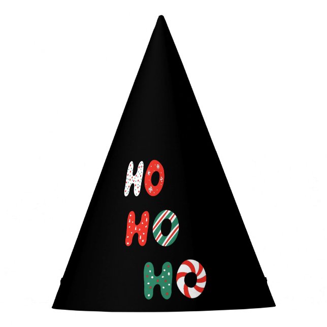 Ho Ho Ho Christmas Party Hat (Front)