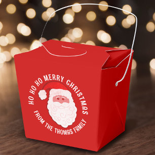 Ho Ho Ho Christmas Santa red custom Favor Box