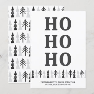 Ho Ho Ho Christmas Tree Personalized Holiday Card