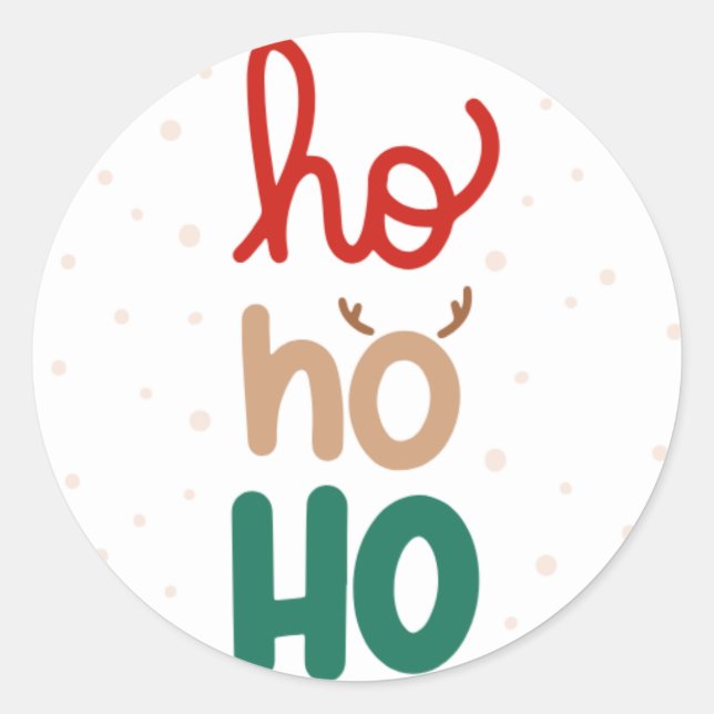 Ho Ho Ho Christmas vinyl sticker (Front)