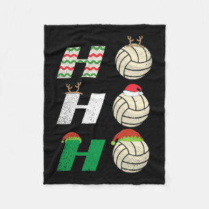 Ho Ho Ho - Christmas Volleyball Team Player Enthus Fleece Blanket