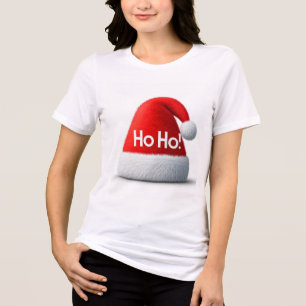 "Ho Ho Ho Christmas Women's T-Shirt – Fun Tri-Blend Shirt