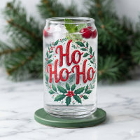 Ho Ho Ho Christmas Wreath Typography Design
