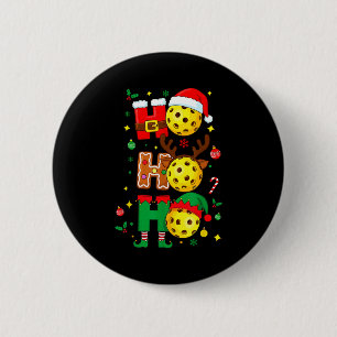 Ho Ho Ho Ckleball Christmas, Funny Paddle Players  2 Inch Round Button