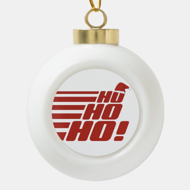 Ho Ho Ho custom Christmas ornament (Front)