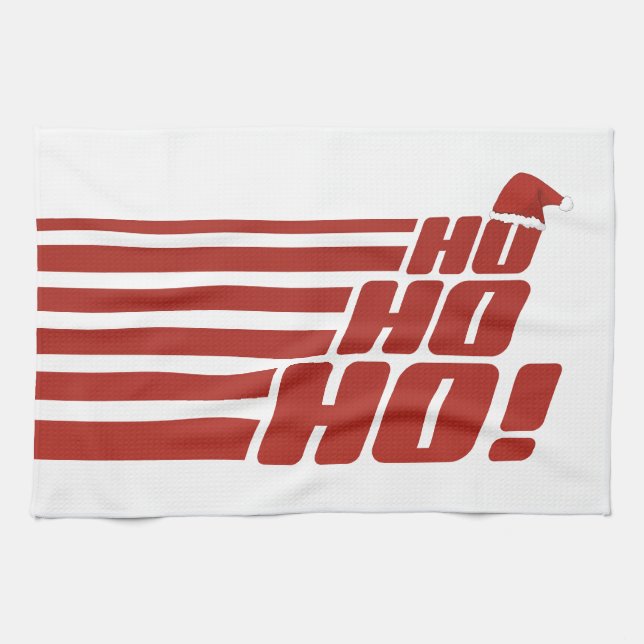 Ho Ho Ho custom Xmas kitchen towels (Horizontal)