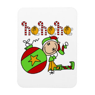 Ho Ho Ho Cute Christmas Holiday Elf Magnet
