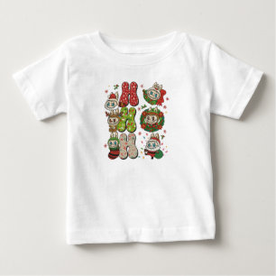 Ho Ho Ho Cute Christmas Monster Characters Tee